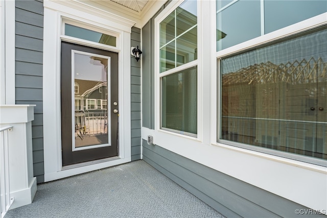 view of doorway to property