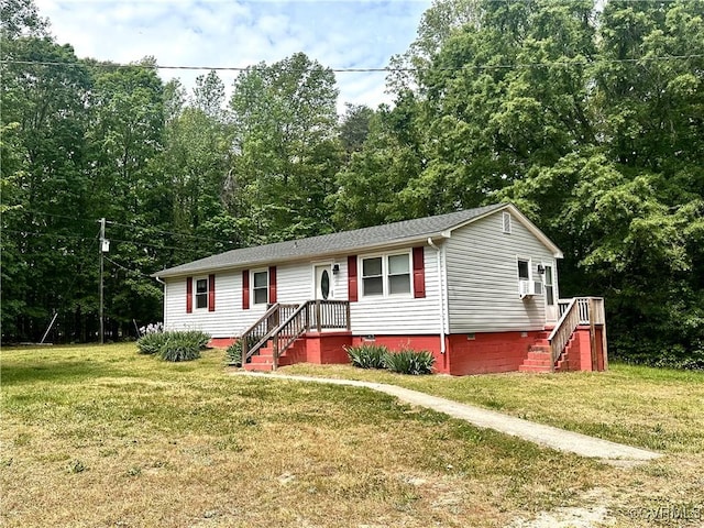 8920 Richard Ln, Rice, VA 23966 - view of front of property with a front lawn and crawl space