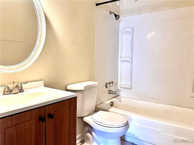 8920 Richard Ln, Rice, VA 23966 - bathroom featuring shower / tub combination, toilet, and vanity