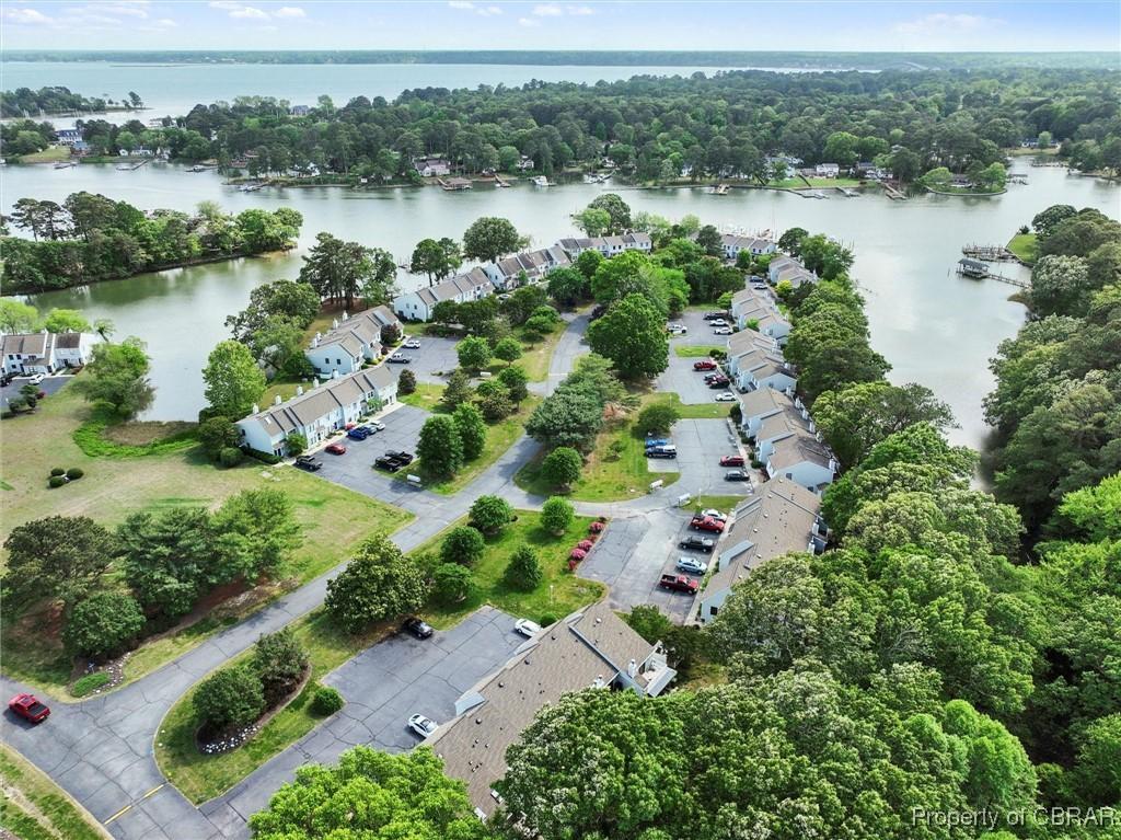 8001 Sunset Dr Unit 1F, Hayes, VA 23072 - aerial view of property's location featuring a nearby body of water