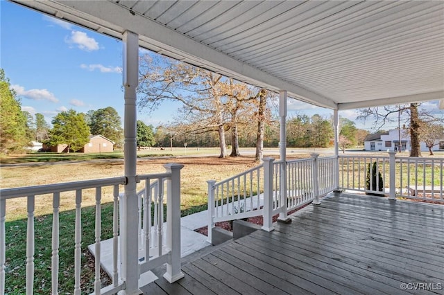 13130 The Glebe Ln, Charles City, VA 23030 - wooden deck with a porch and a lawn