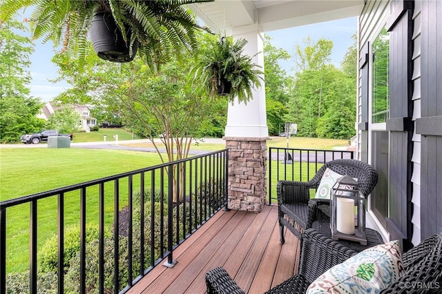 10527 Deerlake Dr, New Kent, VA 23124 - porch featuring a yard