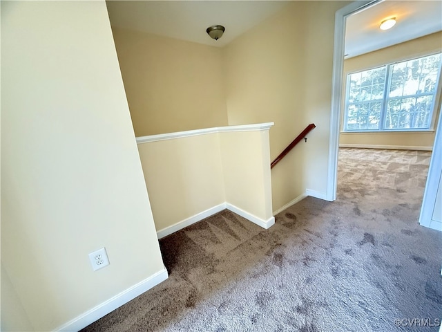 3000 Perdue Springs Ln, Chester, VA 23831 - hall featuring carpet floors, an upstairs landing, and baseboards