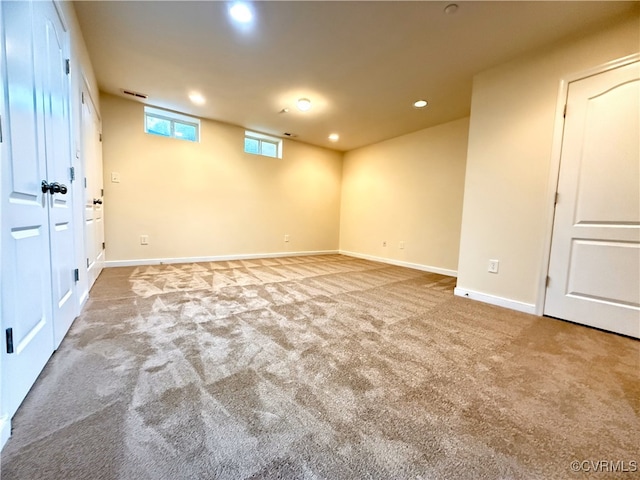 3000 Perdue Springs Ln, Chester, VA 23831 - basement featuring carpet, recessed lighting, and baseboards
