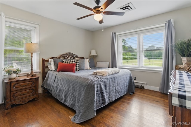 12060 Pinhook Rd, Hanover, VA 23146 - bedroom with wood finished floors, baseboards, and a ceiling fan