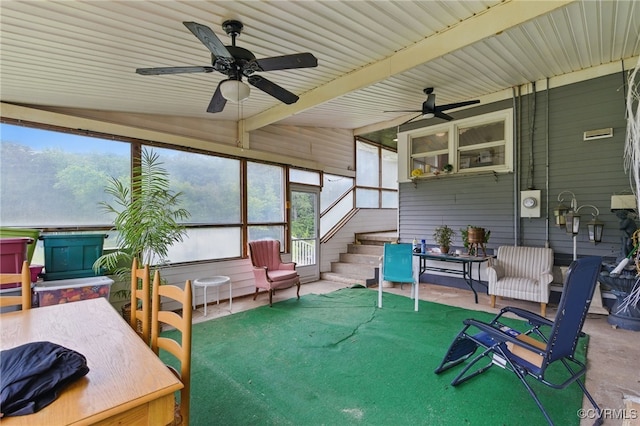 12060 Pinhook Rd, Hanover, VA 23146 - sunroom with ceiling fan and healthy amount of natural light