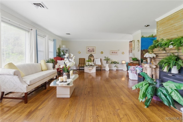 12060 Pinhook Rd, Hanover, VA 23146 - living room with wood finished floors and crown molding
