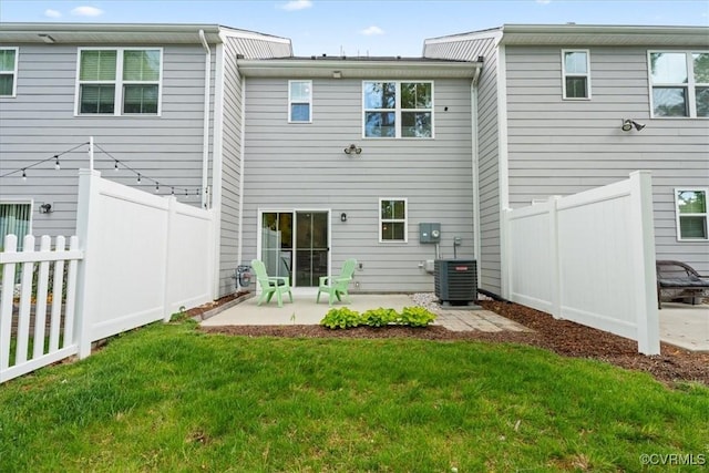 11301 Winding Brook Terrace Dr, Hanover, VA 23005 - rear view of house with a patio area and central AC unit