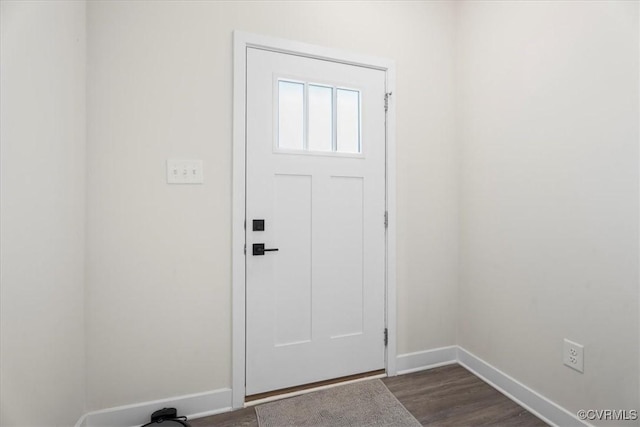 11301 Winding Brook Terrace Dr, Hanover, VA 23005 - entryway with baseboards and dark wood finished floors