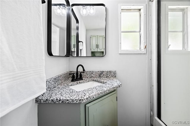 bathroom featuring healthy amount of natural light and vanity