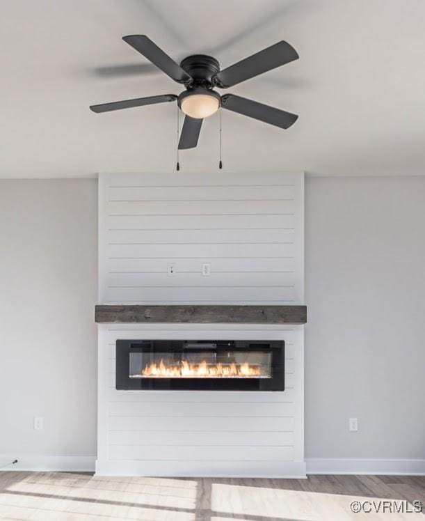 409 Confederate Dr, Orange, VA 22508 - detailed view of a fireplace, baseboards, and wood finished floors