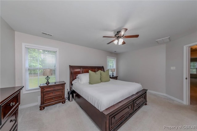 5631 Buckhunt Ln, New Kent, VA 23124 - bedroom featuring light carpet, baseboards, and ceiling fan