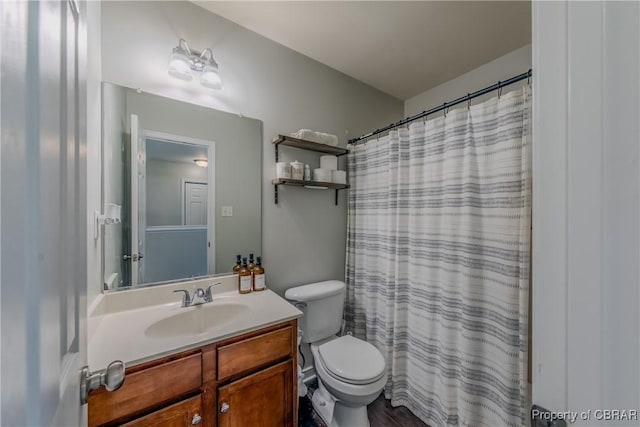5631 Buckhunt Ln, New Kent, VA 23124 - full bathroom featuring toilet, vanity, and curtained shower