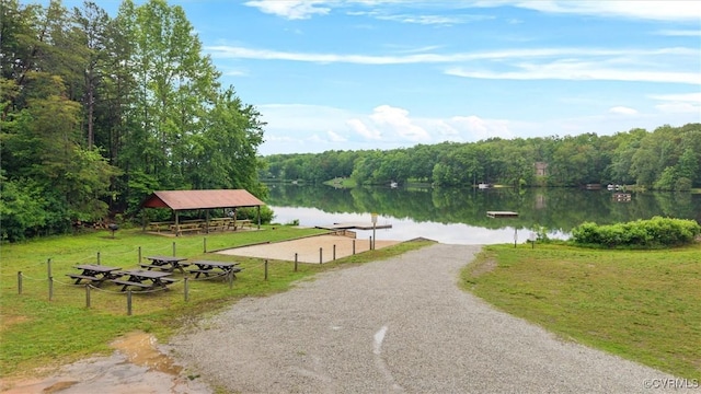 1270 Mill Quarter Rd, Powhatan, VA 23139 - view of property's community featuring a water view, a wooded view, and a yard