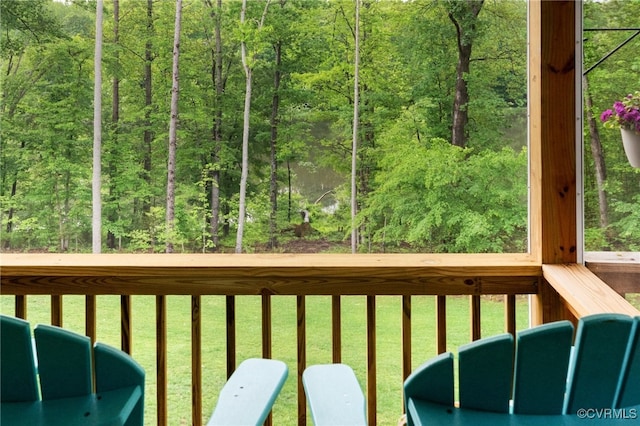 1270 Mill Quarter Rd, Powhatan, VA 23139 - wooden deck with a forest view
