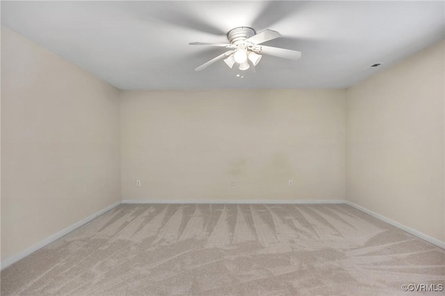 4221 Hunter Green Ct, Henrico, VA 23294 - spare room with light colored carpet, baseboards, and a ceiling fan