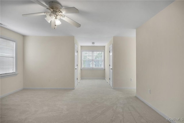 4221 Hunter Green Ct, Henrico, VA 23294 - empty room featuring light carpet, a ceiling fan, and baseboards