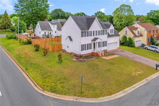 4221 Hunter Green Ct, Henrico, VA 23294 - view of front of house with asphalt driveway, an attached garage, and a residential view