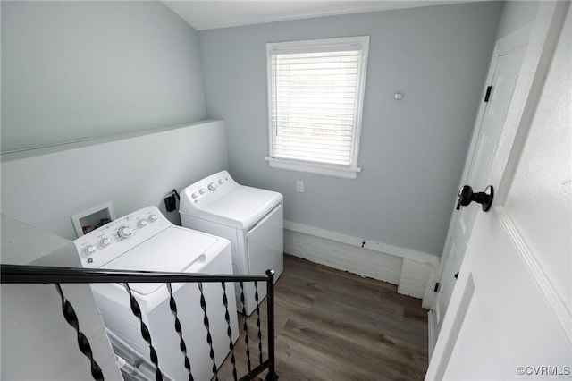 1811 Fenton St, Richmond, VA 23231 - washroom featuring washing machine and clothes dryer and wood finished floors
