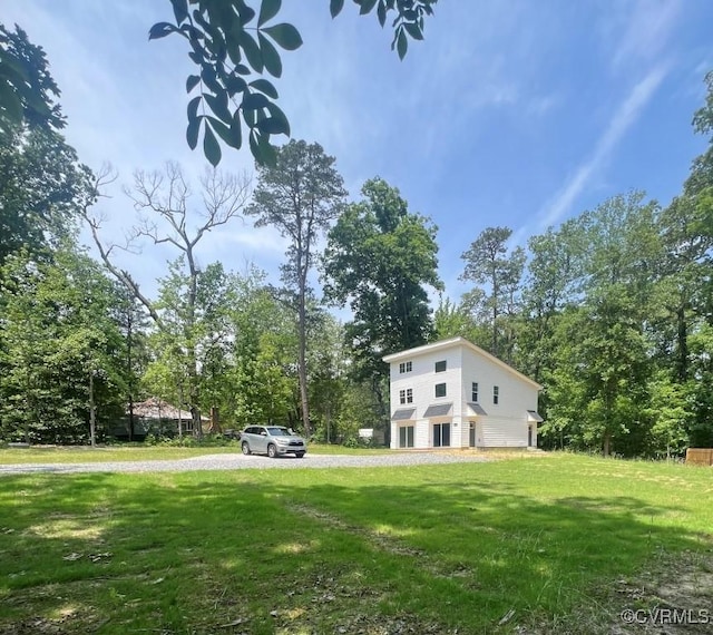 13335 Happy Hill Rd, Chesterfield, VA 23831 - view of side of property featuring a yard and gravel driveway