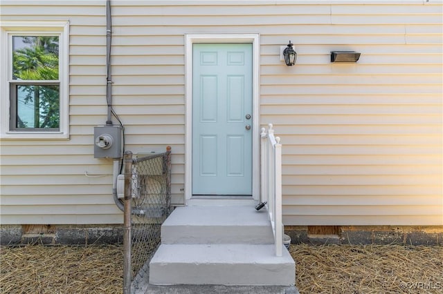 view of exterior entry