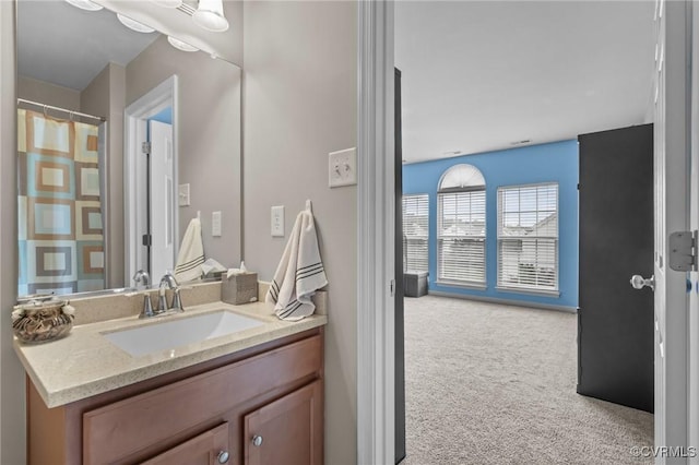 1601 Carty Bay Dr, Chester, VA 23836 - bathroom with vanity and curtained shower