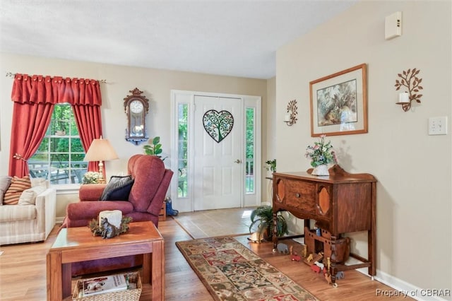 591 Plantation Rd, North, VA 23128 - foyer entrance with healthy amount of natural light, light wood-style floors, and baseboards