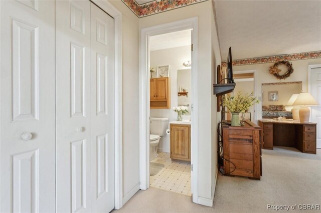 591 Plantation Rd, North, VA 23128 - corridor with light carpet