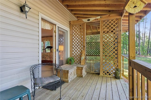 591 Plantation Rd, North, VA 23128 - view of wooden terrace