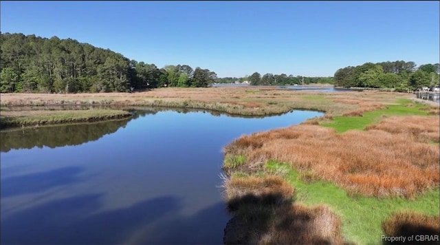 591 Plantation Rd, North, VA 23128 - water view featuring a forest