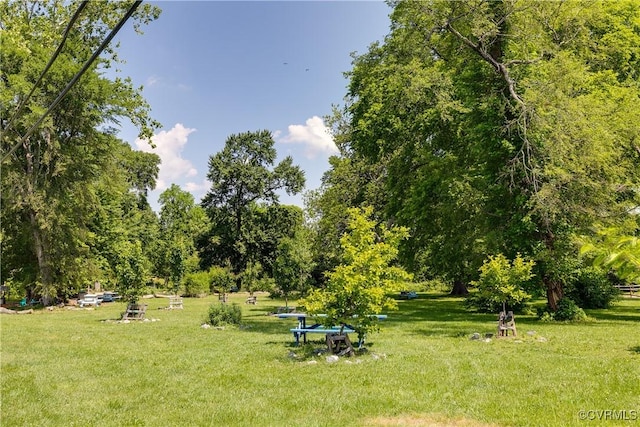 surrounding community featuring a lawn