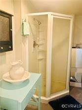 41 Hobday St, Mathews, VA 23128 - bathroom with a shower stall and vanity