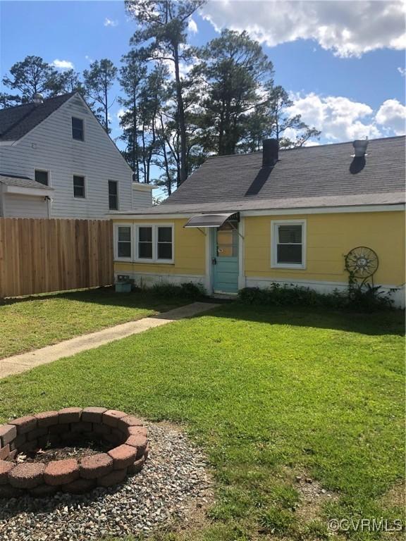 41 Hobday St, Mathews, VA 23128 - view of front of home with an outdoor fire pit