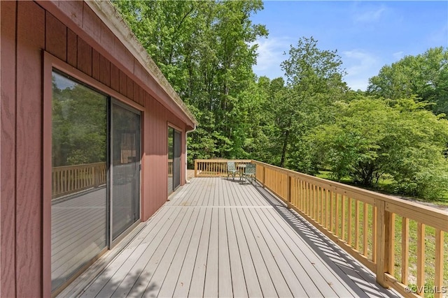 view of wooden deck