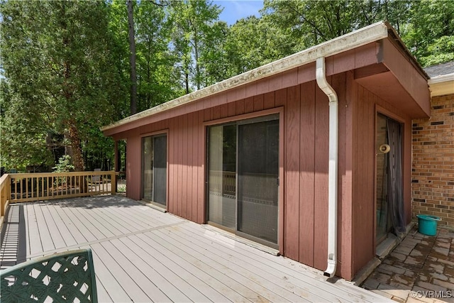 view of wooden deck