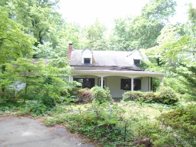 3740 Turner Rd, Richmond, VA 23832 - view of front of property with a chimney and covered porch