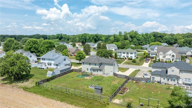 aerial perspective of suburban area