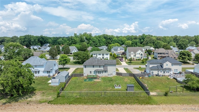 aerial view of residential area