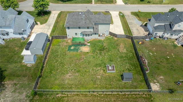 aerial view of residential area