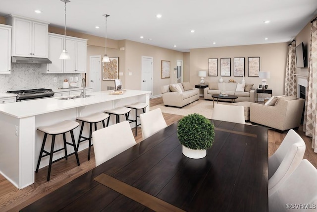 7 Abercrombie Dr, Chesterfield, VA 23838 - dining room with light wood-style floors and recessed lighting