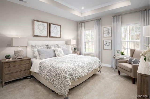 9 Abercrombie Dr, Chesterfield, VA 23838 - bedroom with light carpet, a raised ceiling, baseboards, and recessed lighting