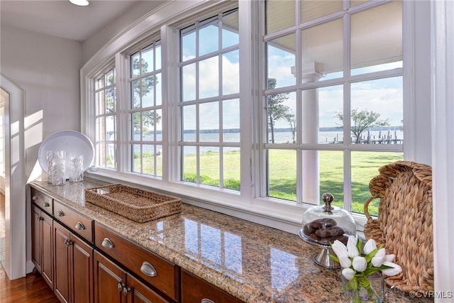 6454 Carmines Island Ln, Gloucester, VA 23072 - interior space with a water view and plenty of natural light