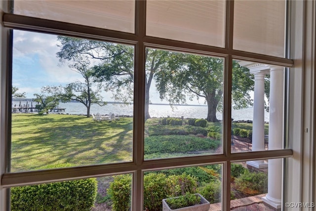 6454 Carmines Island Ln, Gloucester, VA 23072 - detailed view of a water view and ornate columns