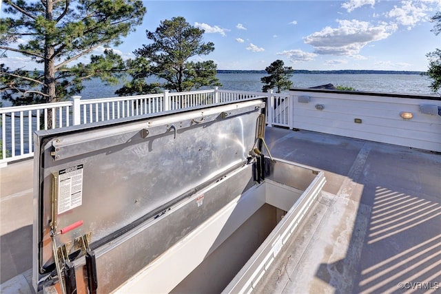 6454 Carmines Island Ln, Gloucester, VA 23072 - view of storm shelter with a water view