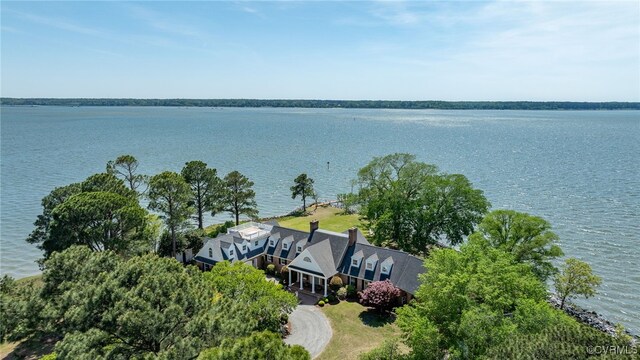 6454 Carmines Island Ln, Gloucester, VA 23072 - aerial view of property and surrounding area with a nearby body of water
