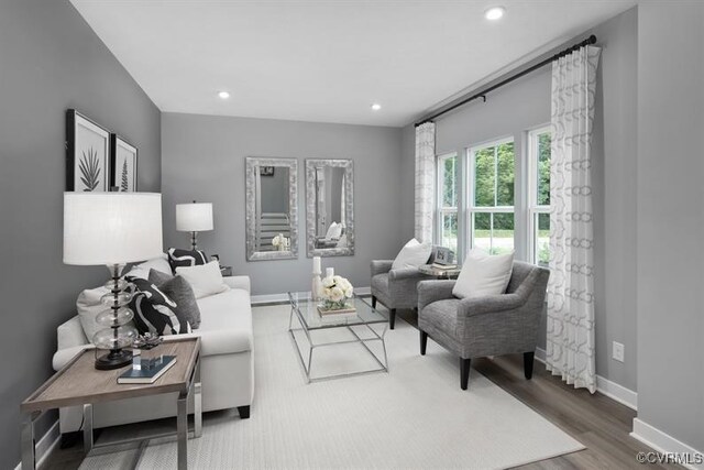 13 Abercrombie Dr, Chesterfield, VA 23838 - living room featuring wood finished floors, baseboards, and recessed lighting