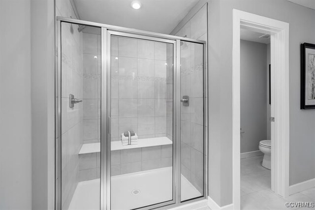 13 Abercrombie Dr, Chesterfield, VA 23838 - bathroom featuring toilet, a stall shower, and baseboards