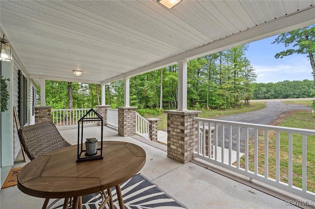 7570 Mount Zion Rd, Jetersville, VA 23083 - view of patio featuring a porch