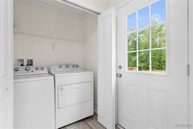 7570 Mount Zion Rd, Jetersville, VA 23083 - washroom featuring washer and dryer and light wood-type flooring