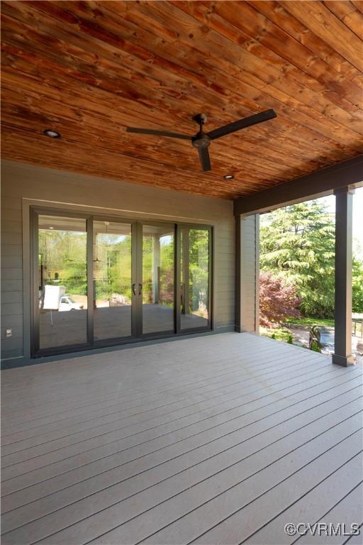 deck with french doors